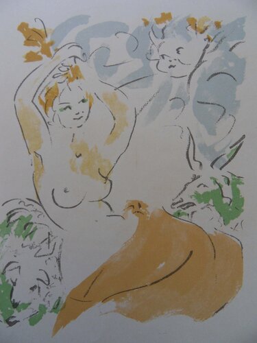Bergère et Amour di Marcel Vertes, Stampa in vendita su Singulart