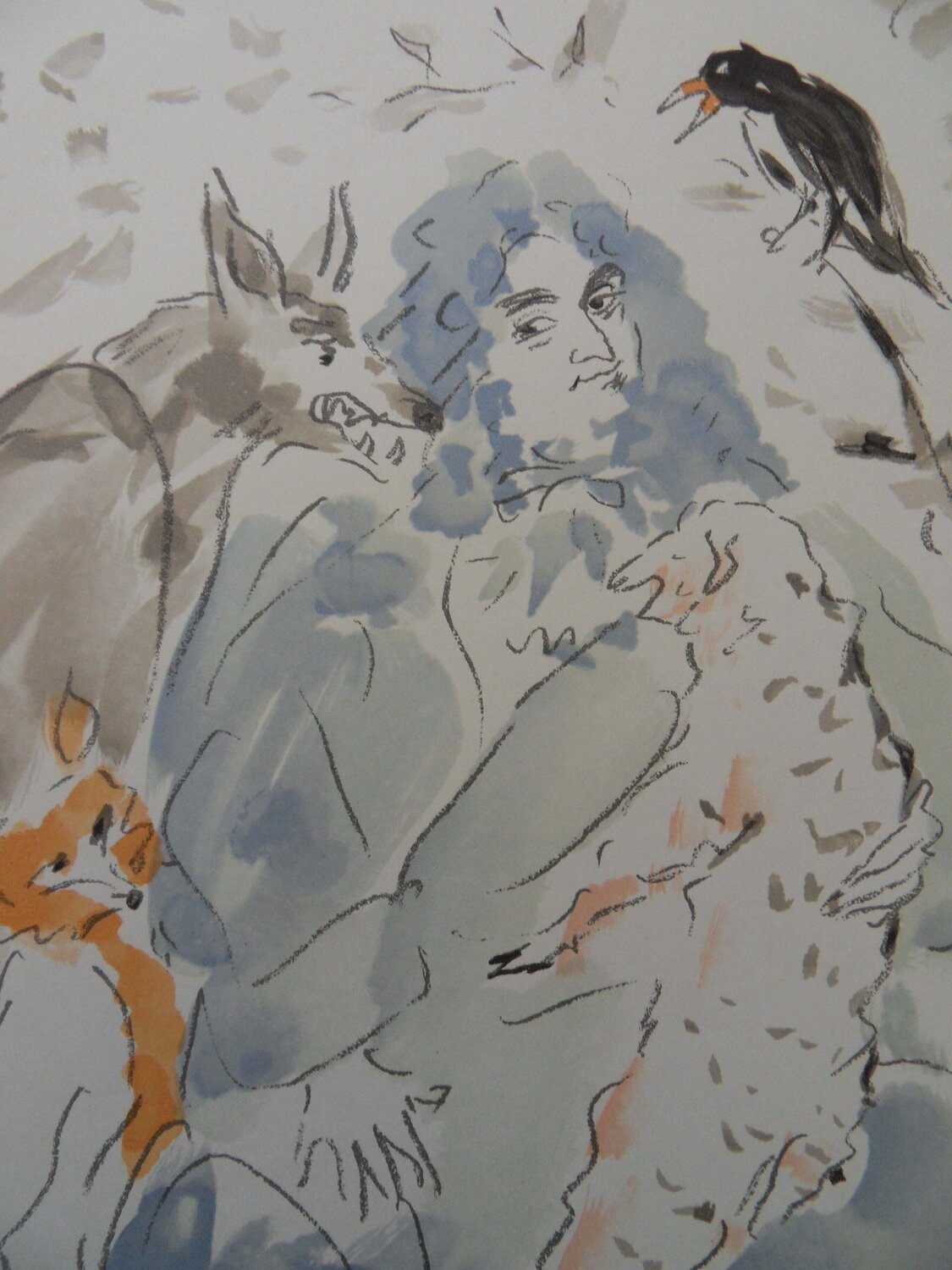 La Fontaine, le corbeau et le renard Marcel Vertes Druck zu verkaufen