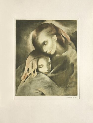 Mère et enfant von Mariette Lydis, Druck kaufen auf Singulart