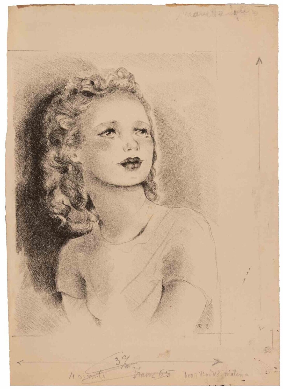  Portrait Mariette Lydis Stampa in vendita