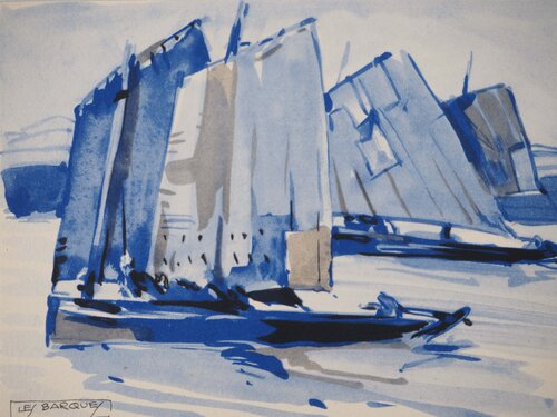 Bretagne, Barques et Voiliers, c by Mathurin Méheut, Print for Sale on Singulart
