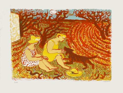 Femme au chien by Maurice Savin, Print for Sale on Singulart