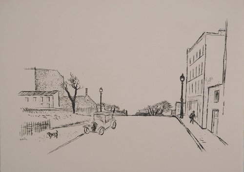 Belleville, Gravure originale signée de Maurice Savin, Impresión a la venta en Singulart