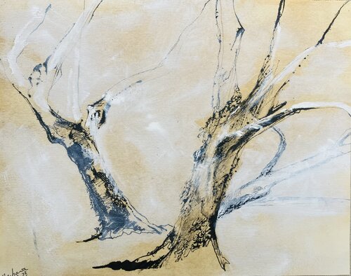 Arbres d'hiver by barbara lavenda, 종이 for Sale on Singulart
