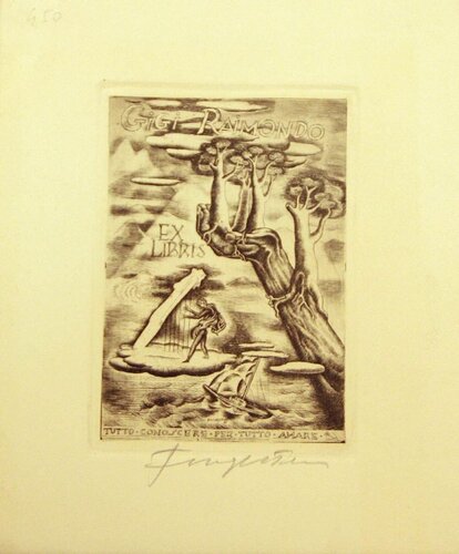 Ex Libris Gigi Raimondo de Michel Fingesten, Impresión a la venta en Singulart