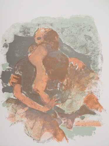 L'étreinte, Gestes pour l’Amour, Lithographie originale signée by Michel Rodde, Print for Sale on Singulart