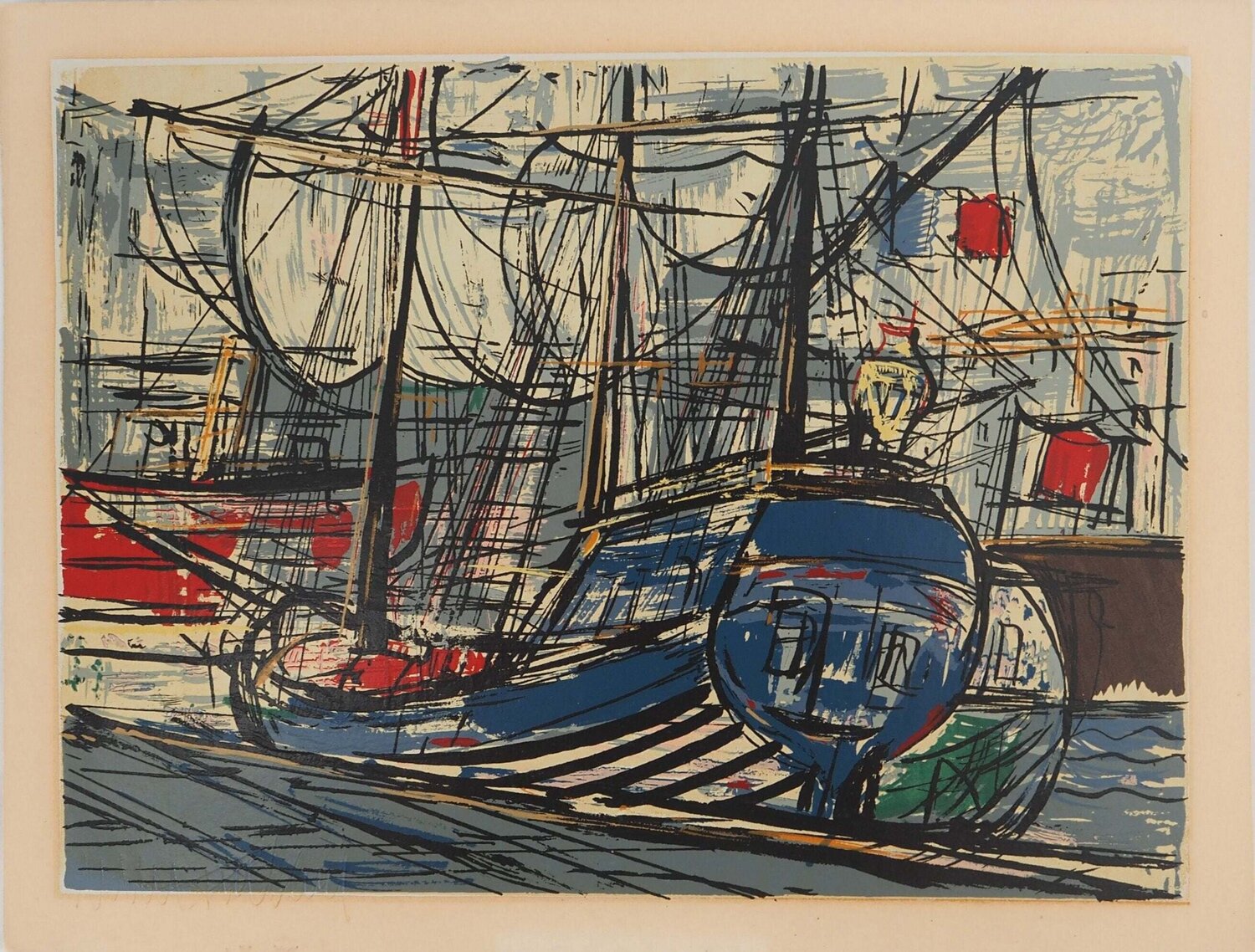 Port Français  Michel-Marie Poulain Afdruk te koop