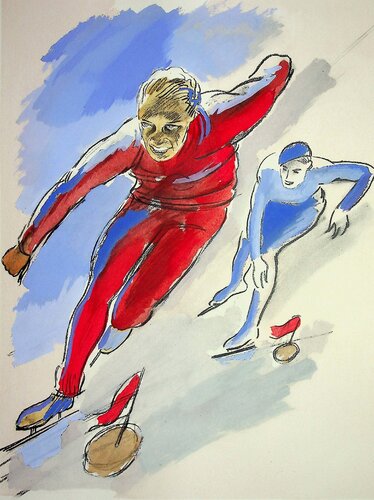 Patins à glace by Milivoj Uzelac, Print for Sale on Singulart