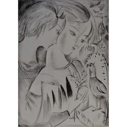 Fillettes au perroquet, c Mily Possoz