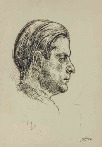 Portrait di Mino Maccari, Opera su carta in vendita su Singulart