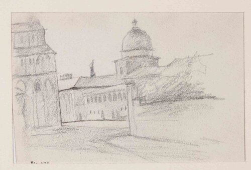 View of Pisa par Mino Maccari, Œuvre sur papier en vente sur Singulart