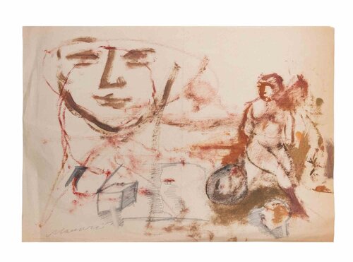 Figures by Mino Maccari, Work on Paper for Sale on Singulart