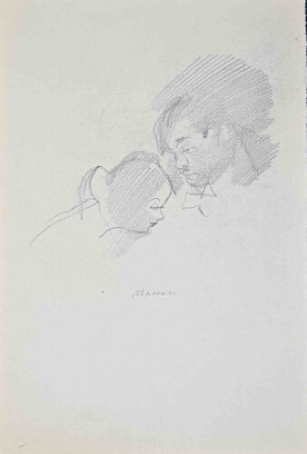 The Couple by Mino Maccari, 종이 for Sale on Singulart