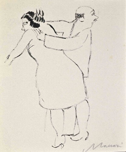 The Couple by Mino Maccari, Work on Paper for Sale on Singulart