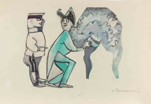  The Generals by Mino Maccari, 종이 for Sale on Singulart