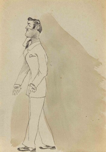 The Gentleman by Mino Maccari, Work on Paper for Sale on Singulart