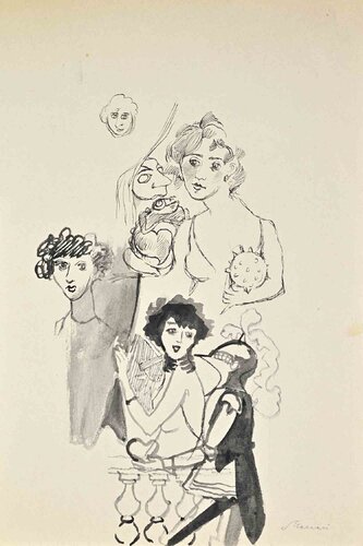 Studies van Mino Maccari, Werk op papier te koop op Singulart