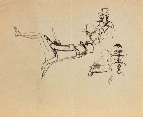  Sketches van Mino Maccari, Werk op papier te koop op Singulart