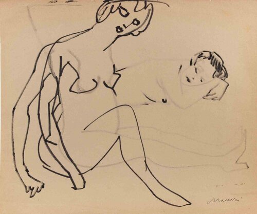  The Couple van Mino Maccari, Werk op papier te koop op Singulart