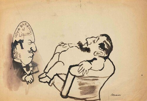 Uova Barbiani al Liquore by Mino Maccari, Work on Paper for Sale on Singulart