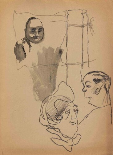 Sketch par Mino Maccari, Œuvre sur papier en vente sur Singulart