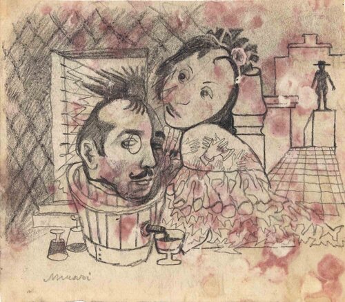  The Wine Maker di Mino Maccari, Opera su carta in vendita su Singulart