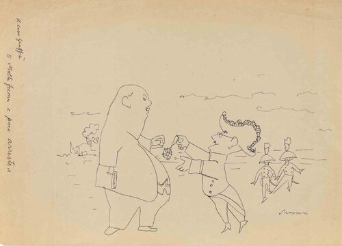 The Medal Deserved par Mino Maccari, Œuvre sur papier en vente sur Singulart