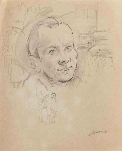  Self Portrait di Mino Maccari, Opera su carta in vendita su Singulart