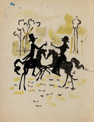 The Toast of Celebration by Mino Maccari, Work on Paper for Sale on Singulart