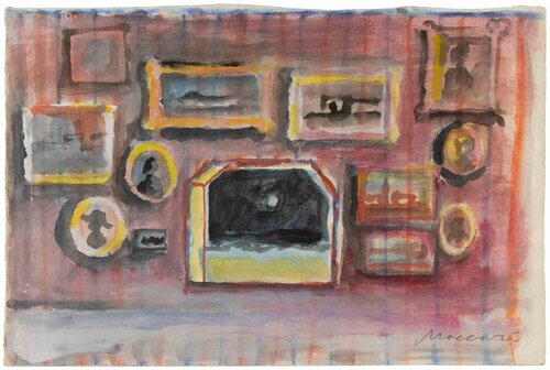 The Decorated Wall par Mino Maccari, Œuvre sur papier en vente sur Singulart