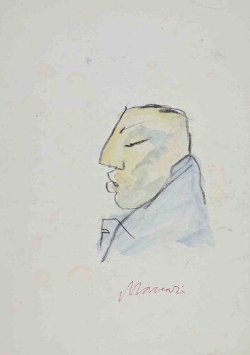 Portrait of Leo Longanesi di Mino Maccari, Opera su carta in vendita su Singulart