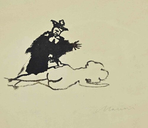 The Judge and the Woman van Mino Maccari, Werk op papier te koop op Singulart