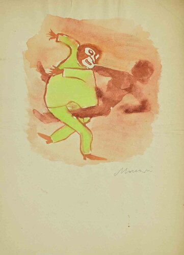 The Wrestlers by Mino Maccari, Work on Paper for Sale on Singulart