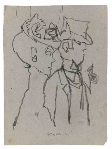 Lady and Gentleman by Mino Maccari, Work on Paper for Sale on Singulart