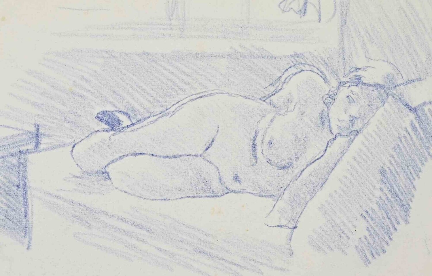 Reclined Nudes Mino Maccari Opera su carta in vendita