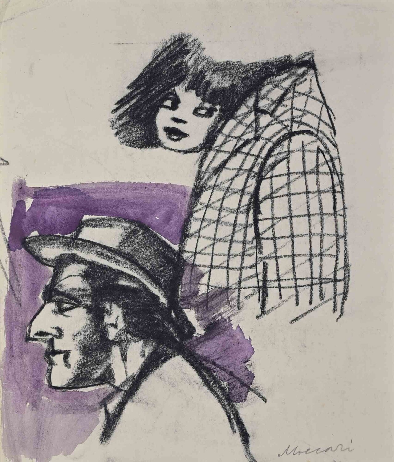 The Appointment Mino Maccari Opera su carta in vendita