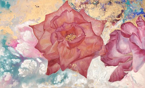 Embrace of the Roses - The magic of creation by Eva Konya, 油畫 for Sale on Singulart