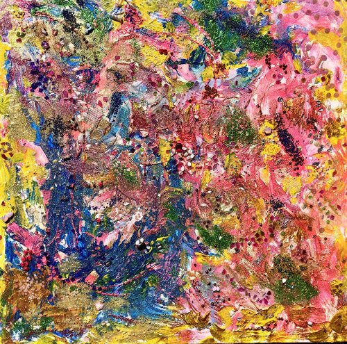 Colorful Lovelies in Wonderland GLITTER & PEARLS & GEMSTONES di Eva Konya, Pittura in vendita su Singulart
