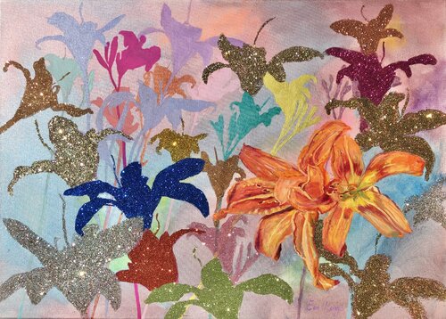 Iconic lilies by Eva Konya, 油畫 for Sale on Singulart