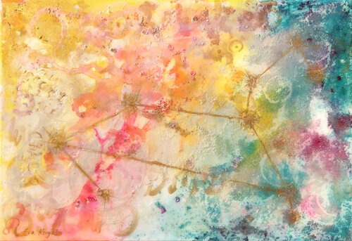 Leo - Regulus /23,75 Karat Echtgold/ di Eva Konya, Pittura in vendita su Singulart