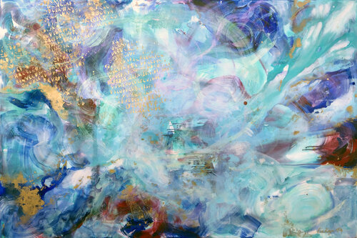 Dance of Moon and Earth - Cancer by Eva Konya, Painting for Sale on Singulart