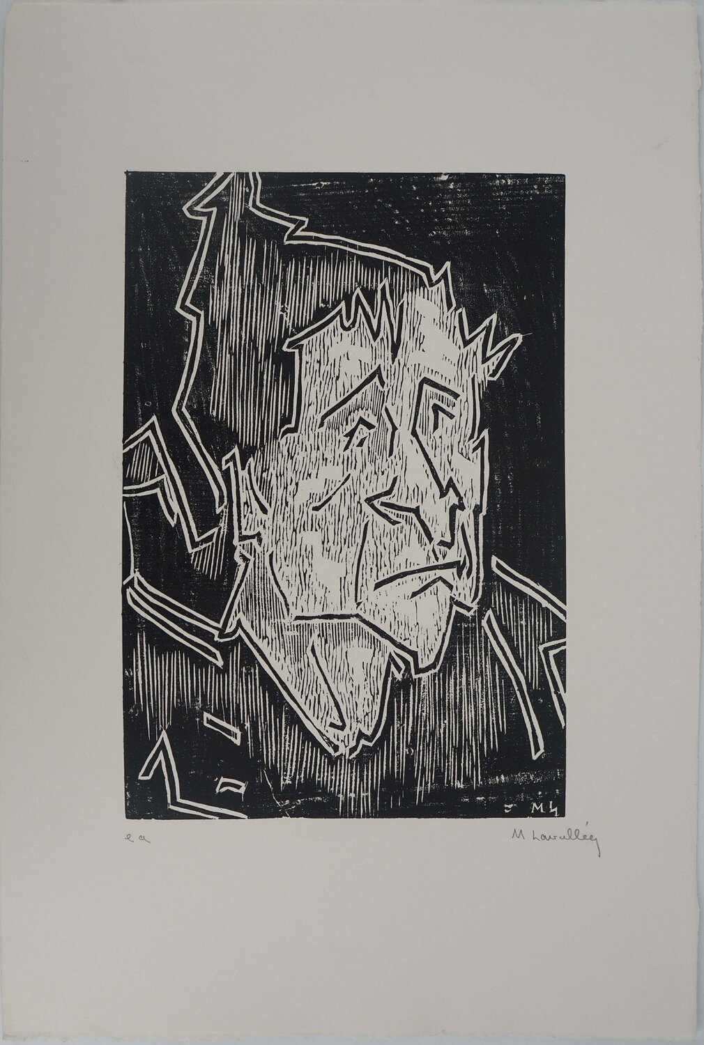 Homme au bonnet Monique Lavallee Stampa in vendita