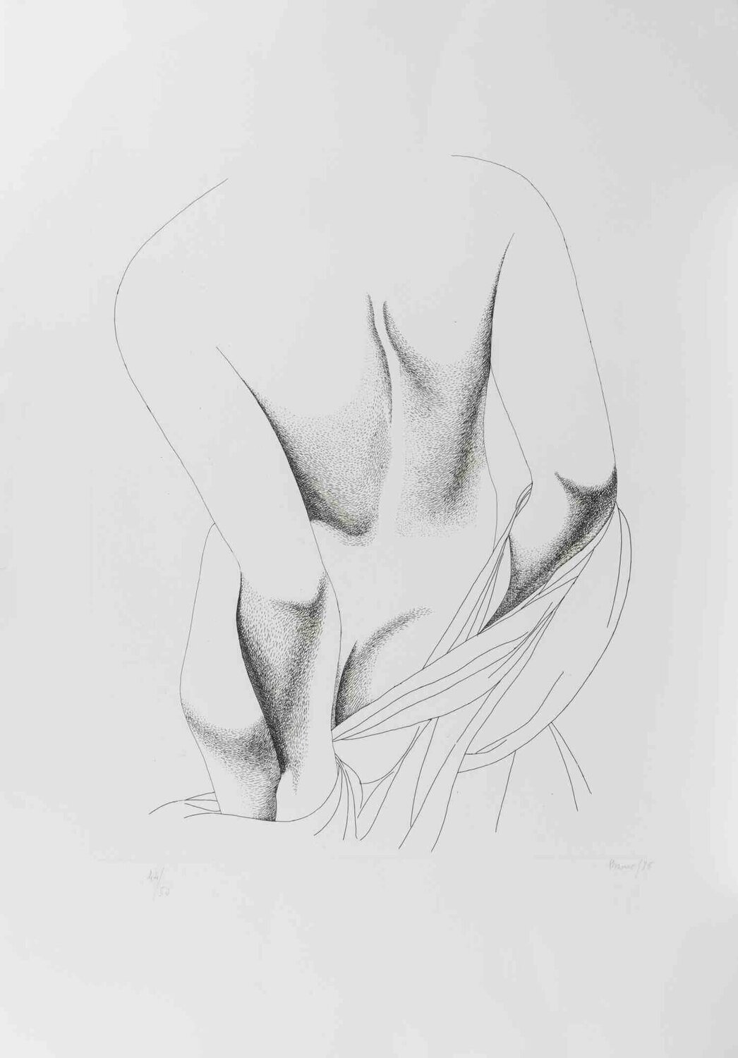 Nude from the Back Giacomo Porzano Print for sale