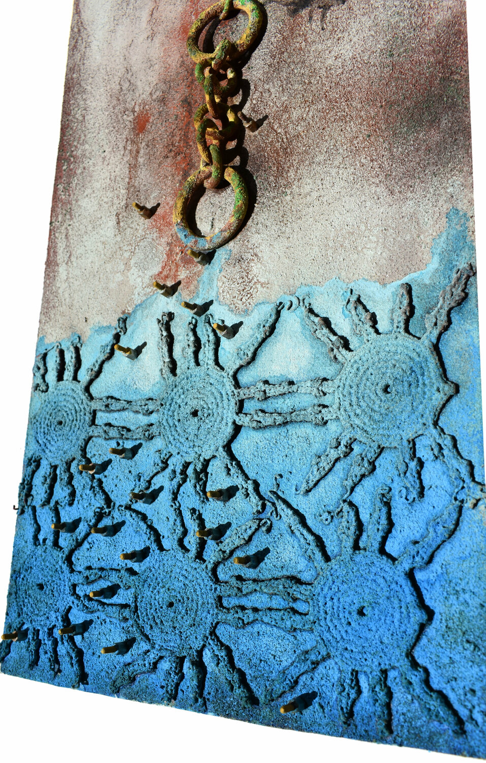 Set di 2 opere Detriti n. 2 (l'esca) e Detriti n. 6 (fuga dalla grande