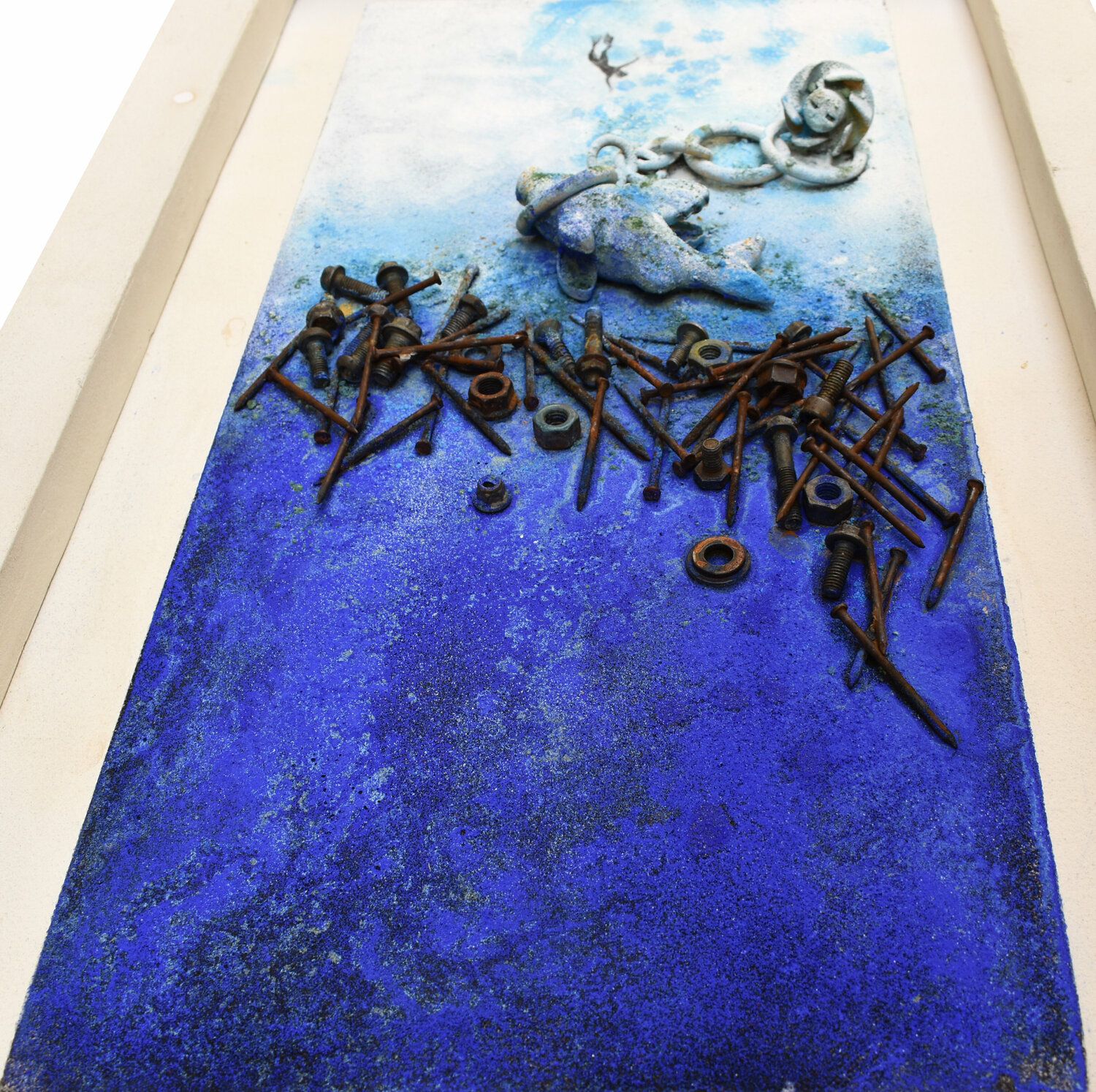 Set di 2 opere Detriti n. 2 (l'esca) e Detriti n. 6 (fuga dalla grande