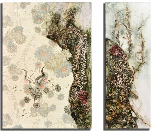 dittico: Antilope von Milena Nicosia, Malerei kaufen auf Singulart