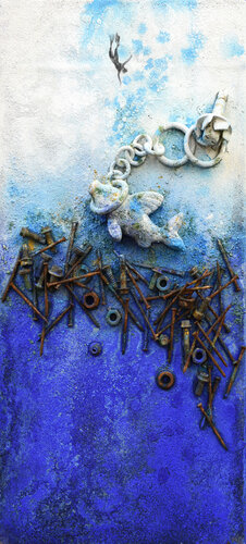 Detriti n. 2 (l'esca) van Milena Nicosia, Schilderij te koop op Singulart