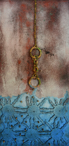 Detriti n. 6 (fuga dalla grande nave) van Milena Nicosia, Schilderij te koop op Singulart