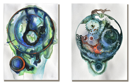 set di 2 opere: "Messo al mondo" e  "La nuova EVA" par Milena Nicosia, Œuvre sur papier en vente sur Singulart