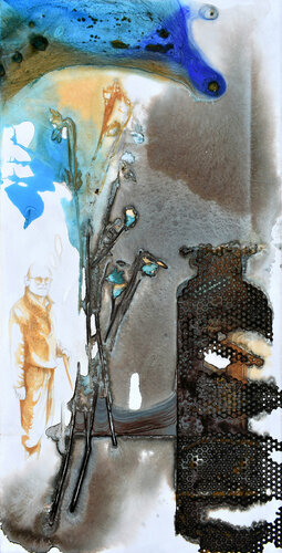 Dry rain (Rust landscape) di Milena Nicosia, Pittura in vendita su Singulart